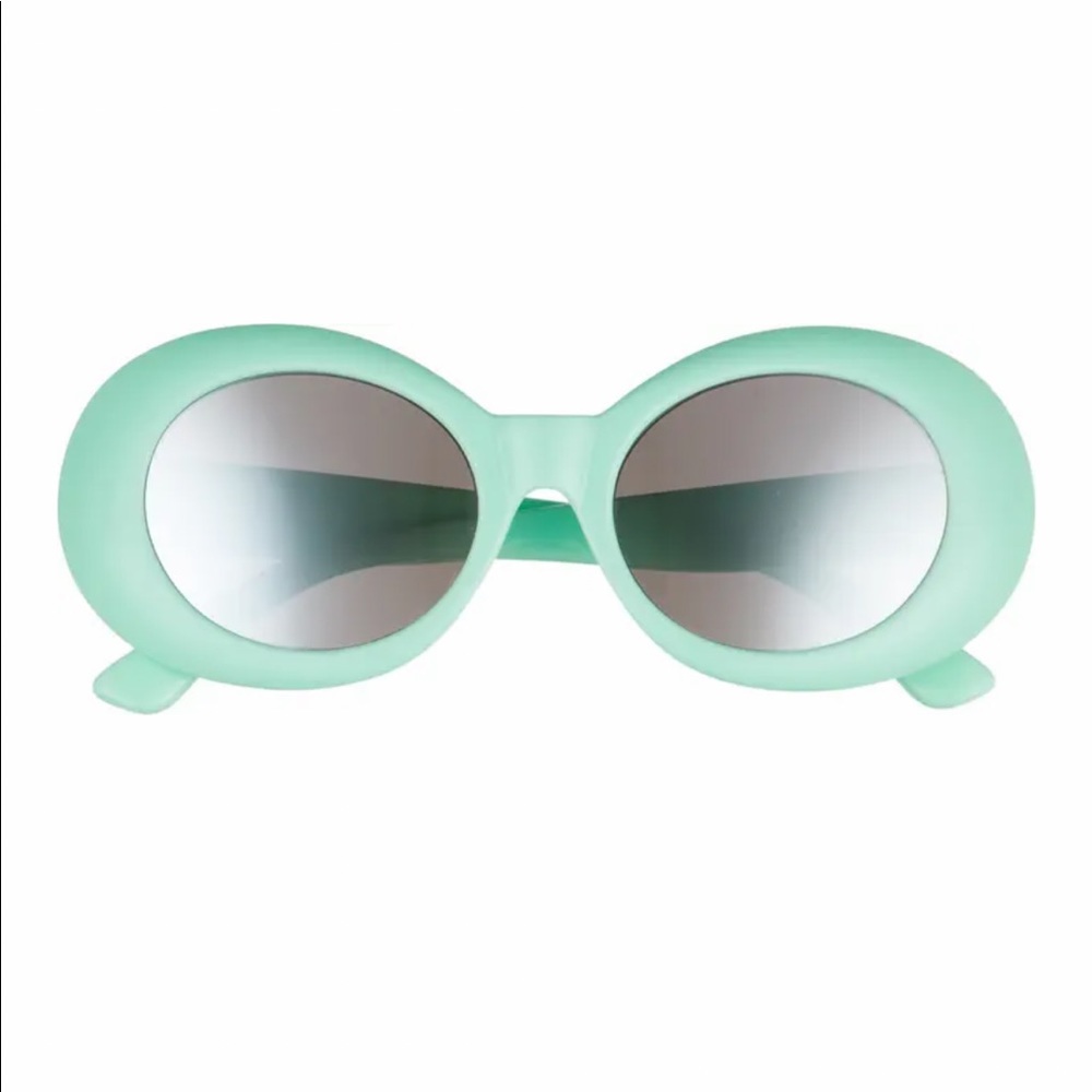 BP 51mm Milky Mint Retro Oval Sunglasses